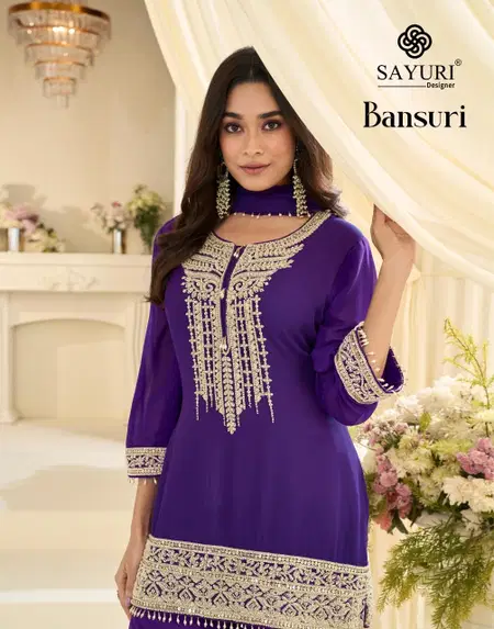 Bansuri By Sayuri Georgette Best Readymade Suits Wholesale Shop In Surat
